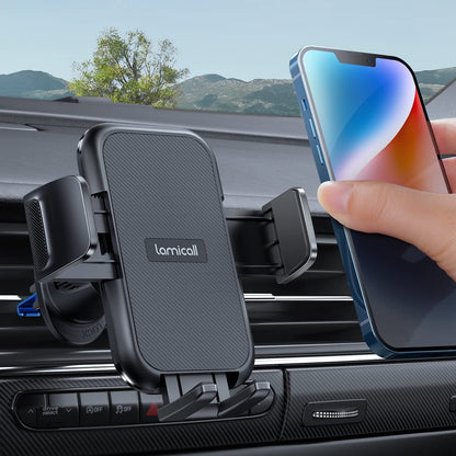 Lamicall 2026 Wider Clamp & Metal Hook Car Phone Holder Vent Accessories