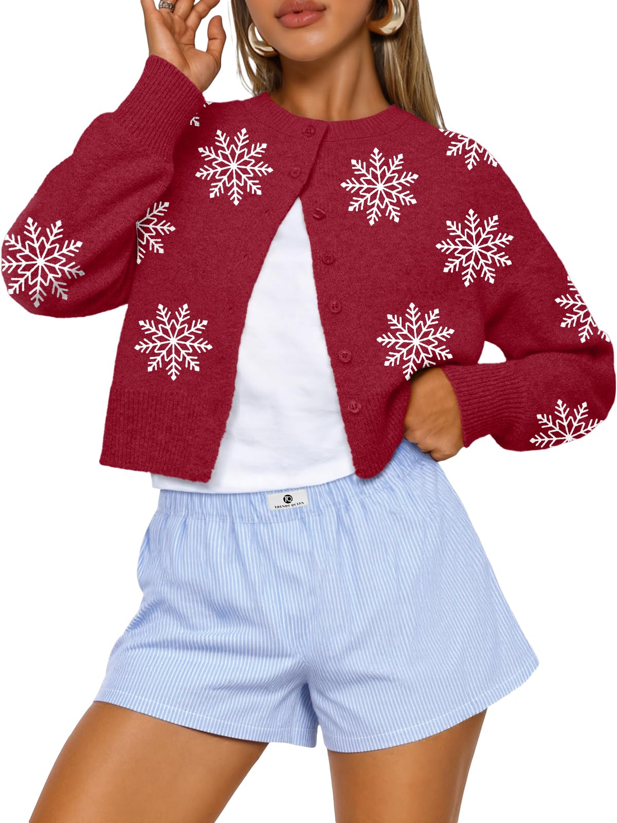 Trendy Queen Cropped Cardigan Sweaters for Women Fall Fashion Clothes 2026
