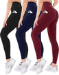 Blisset 3 Pack High Waisted Leggings for Women with Pockets Soft Active Compression Pants for Yoga Running & Daily Wear
