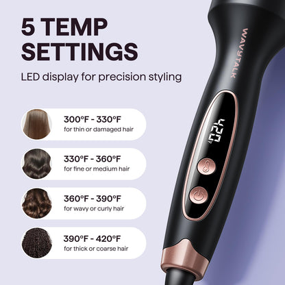 Wavytalk Thermal Brush Blowout Boost 1.5″ Heat Round Brush for Blowout Look