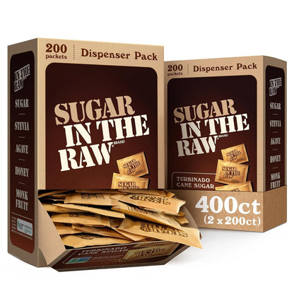 In The Raw Granulated Turbinado Cane Sugar, 2 lb Box, Pure, All-Natural Turbinado Sugar, Non-GMO Project Verified, Kosher, Vegan and Gluten Free (Pack of 12)