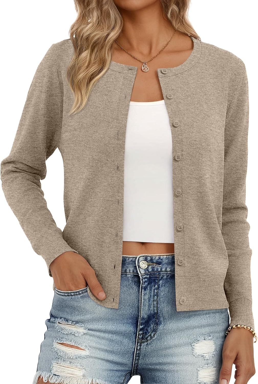Trendy Queen Women's Lightweight Knit Cardigan