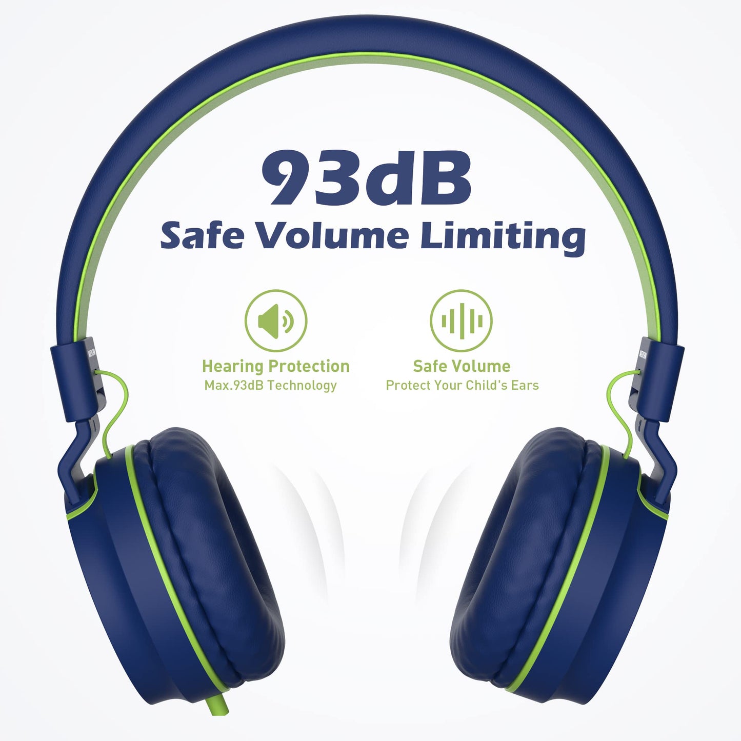 AILIHEN I35 Kids Headphones for School with Mic, 93dB Safe Volume, Orange