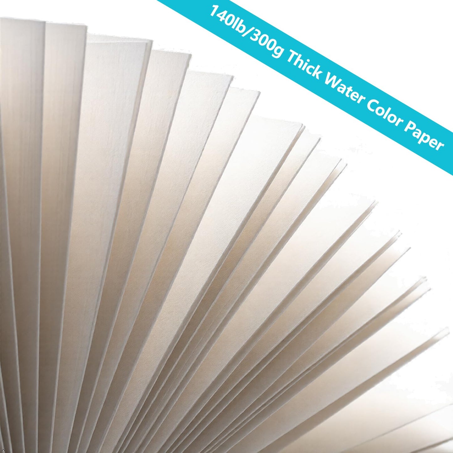 Hapikalor Watercolor Paper Pad, 9"x12" Water Color Paper, 140lb/300gsm Teal