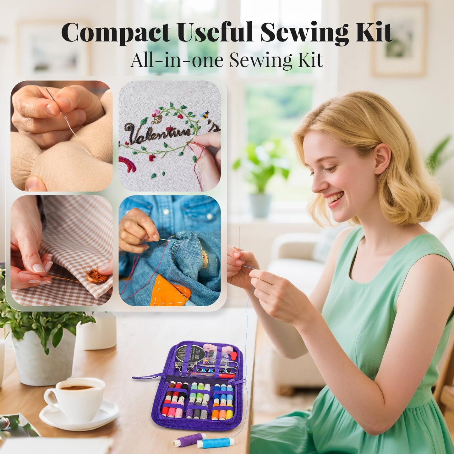 Coquimbo Sewing Kit for Adults, Christmas Stocking Stuffers for Teen Girls