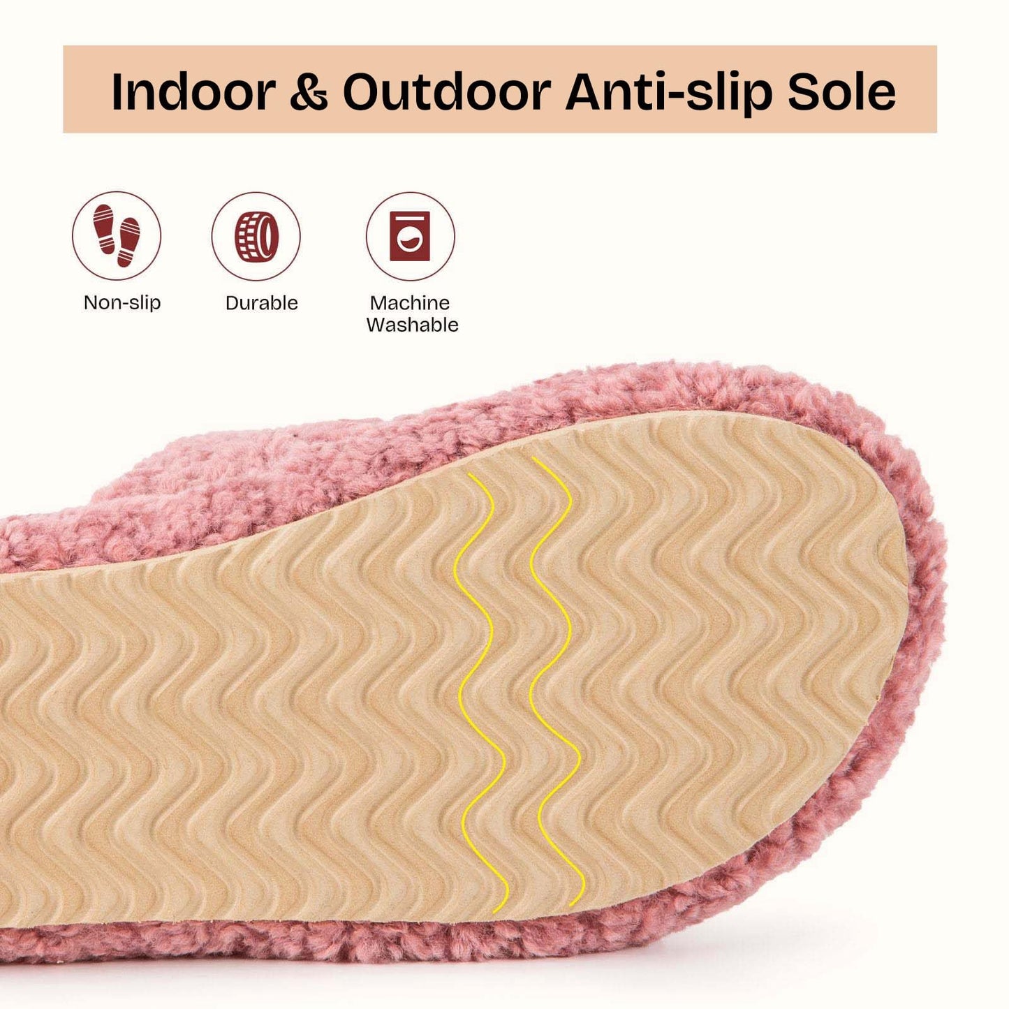 EverFoams Womens Fuzzy Open-toe Slippers Memory Foam Indoor House Shoes