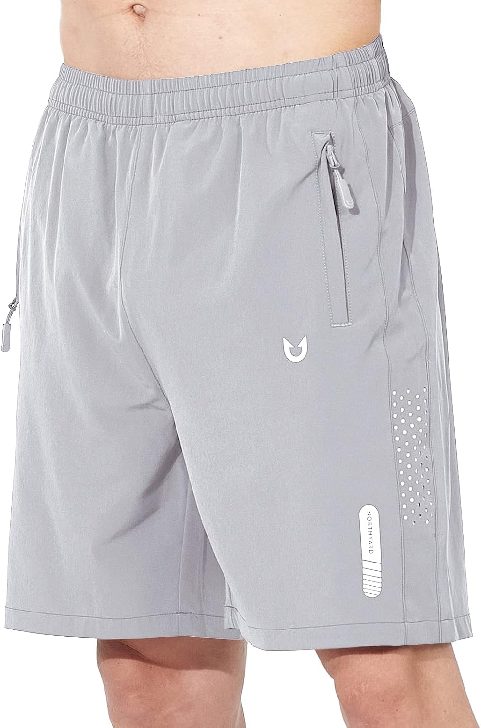 NORTHYARD Men's Athletic Running Shorts Gym Workout 7"/9"/5" Zipper Pockets