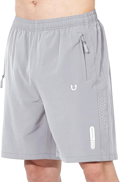 NORTHYARD Men's Athletic Running Shorts Gym Workout 7"/9"/5" Zipper Pockets