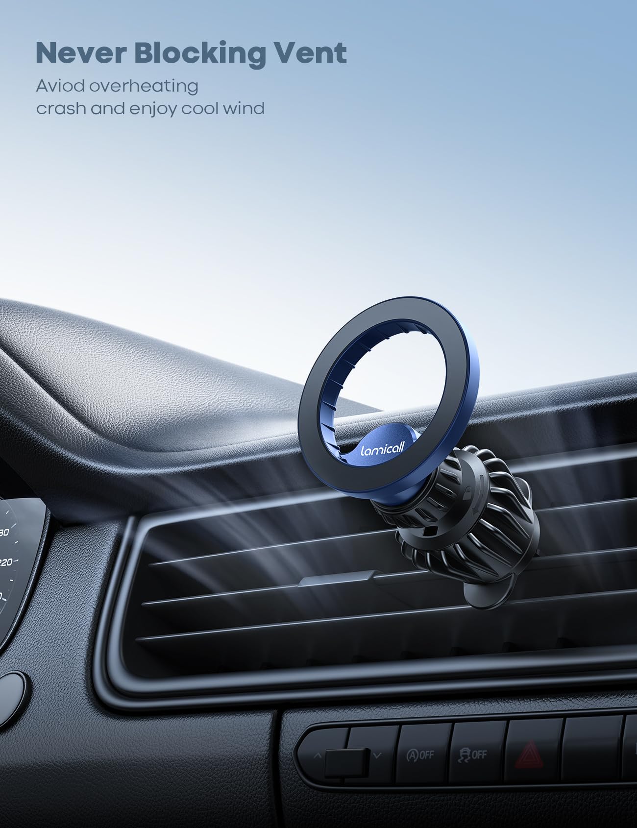 Lamicall for MagSafe Car Mount Vent 20 Super Magnets Accessories for iPhone