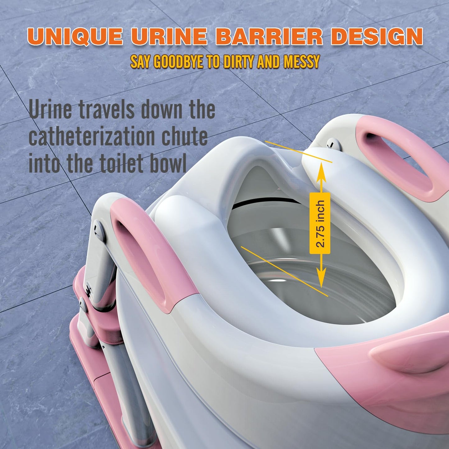 Potty Training Toilet for Toddlers, 2-in-1 Potty Training seat, Anti-Slip