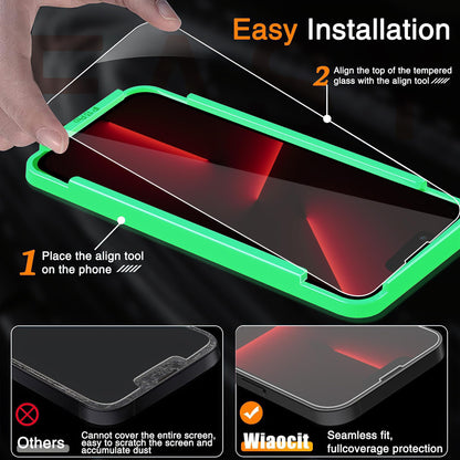Wiaocit Tempered Glass Privacy Screen Protector for iPhone 15 Pro