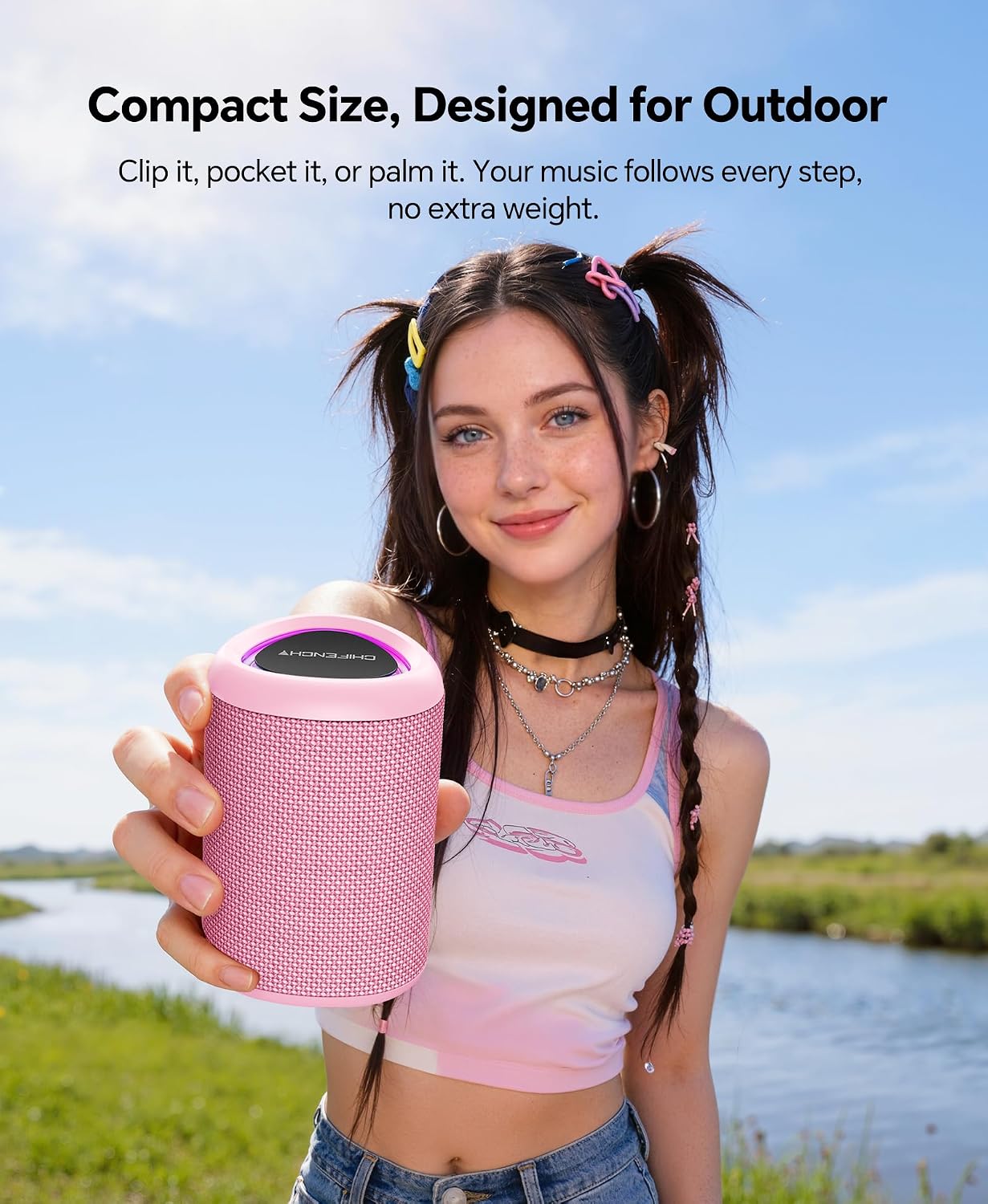 Portable Bluetooth Speaker Beach Essentials: IPX5 Waterproof for Outdoor