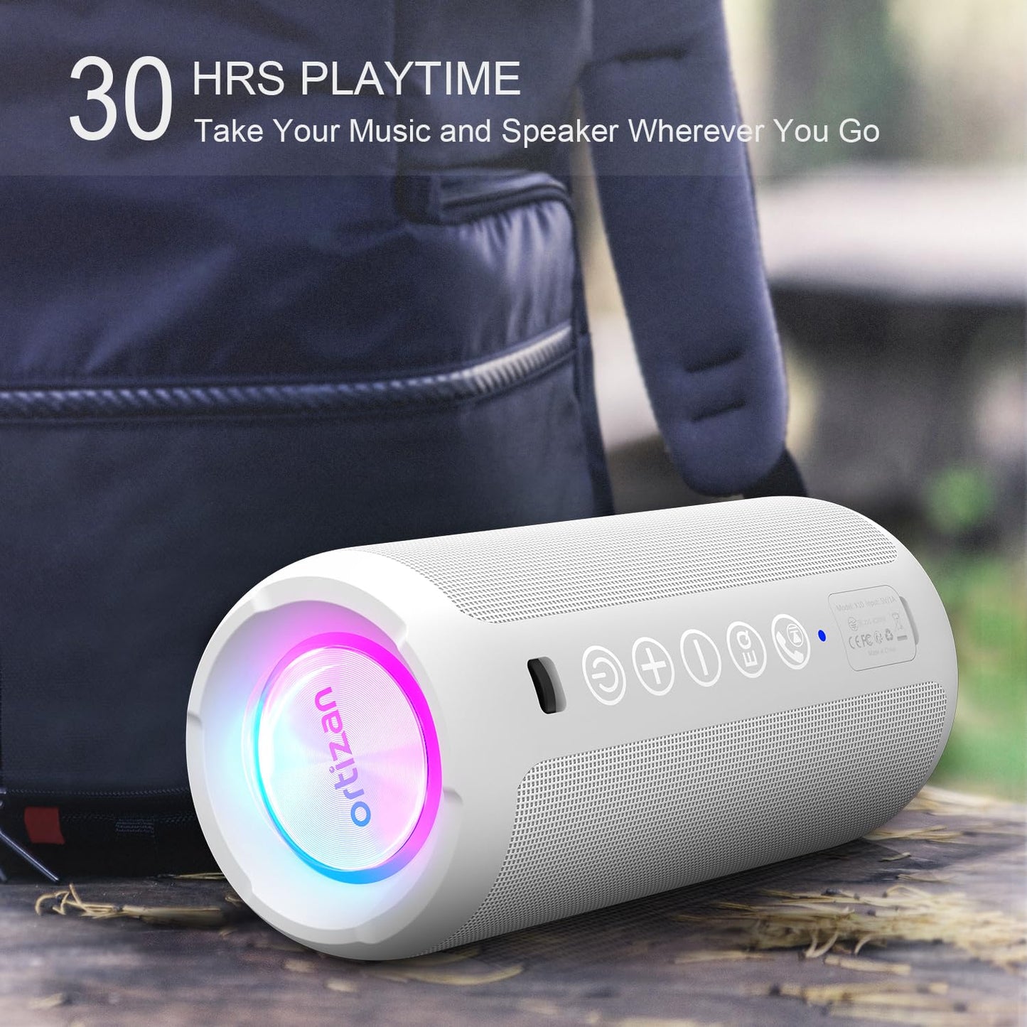 Ortizan X10 Portable Bluetooth Speaker (1st Gen), IPX7 Waterproof, Wireless