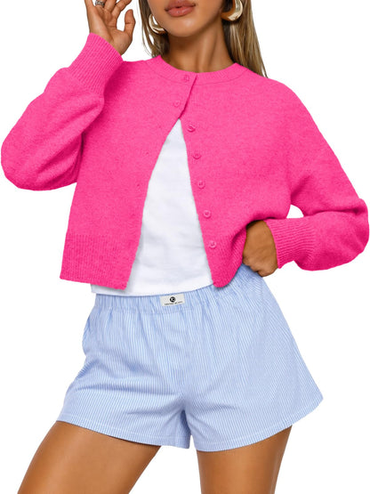 Trendy Queen Cropped Cardigan Sweaters for Women Fall Fashion Clothes 2026