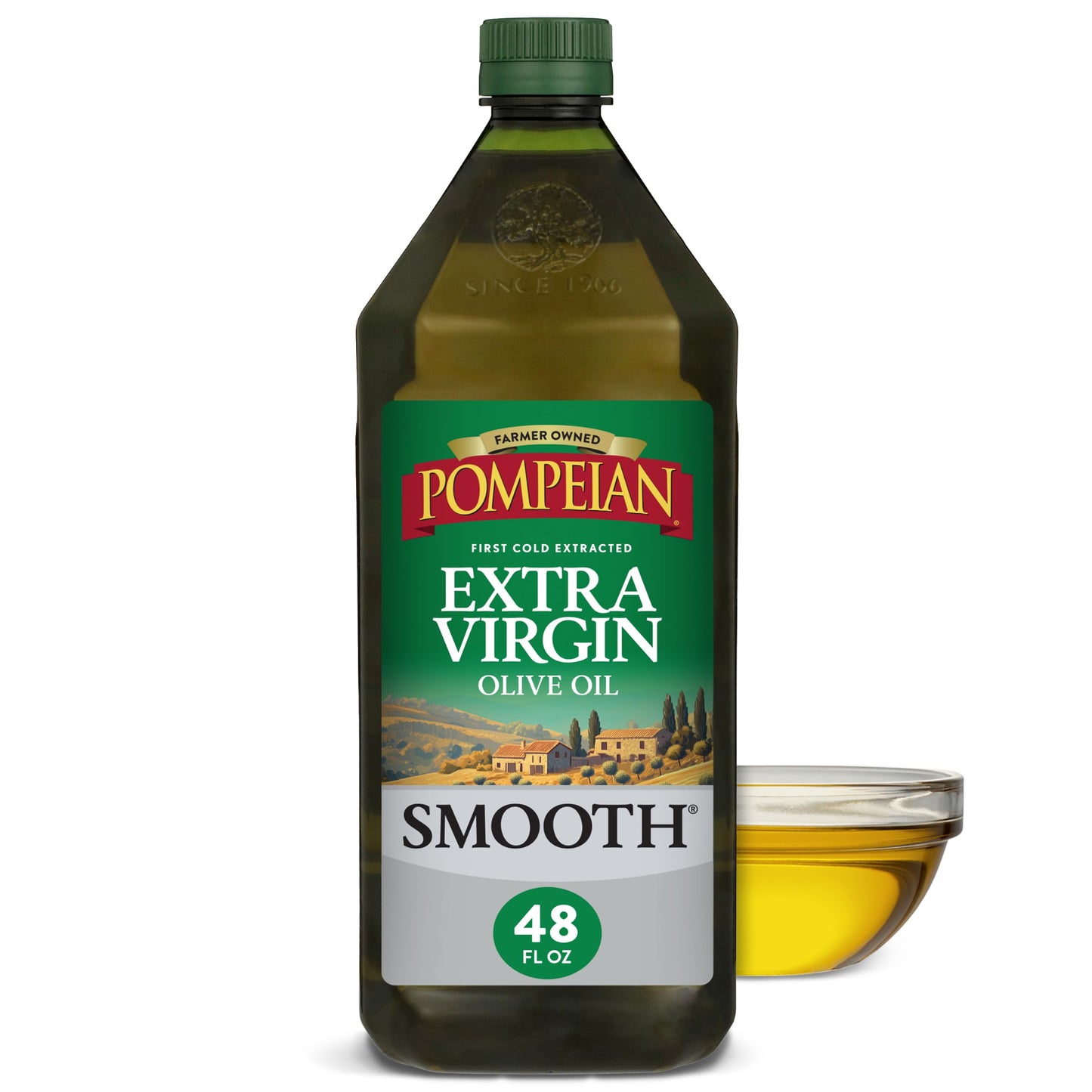Pompeian Smooth Extra Virgin Olive Oil - 68 fl oz (2 L)