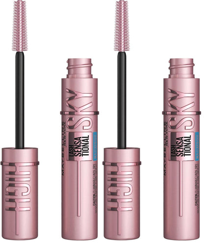 Maybelline Lash Sensational Sky High Washable Mascara Makeup, Volumizing, Lengthening, Defining, Curling, Multiplying, Buildable Formula, Blackest Black, 1 Count
