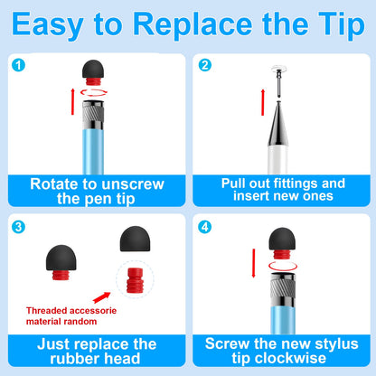 Bopomofo Stylus(5 Pcs),2-in-1 Stylus Pen for Touchscreen,Stylus Pen