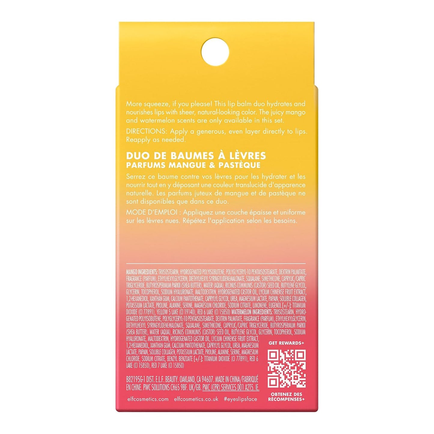 e.l.f. Squeeze Me Lip Balm, Strawberry
