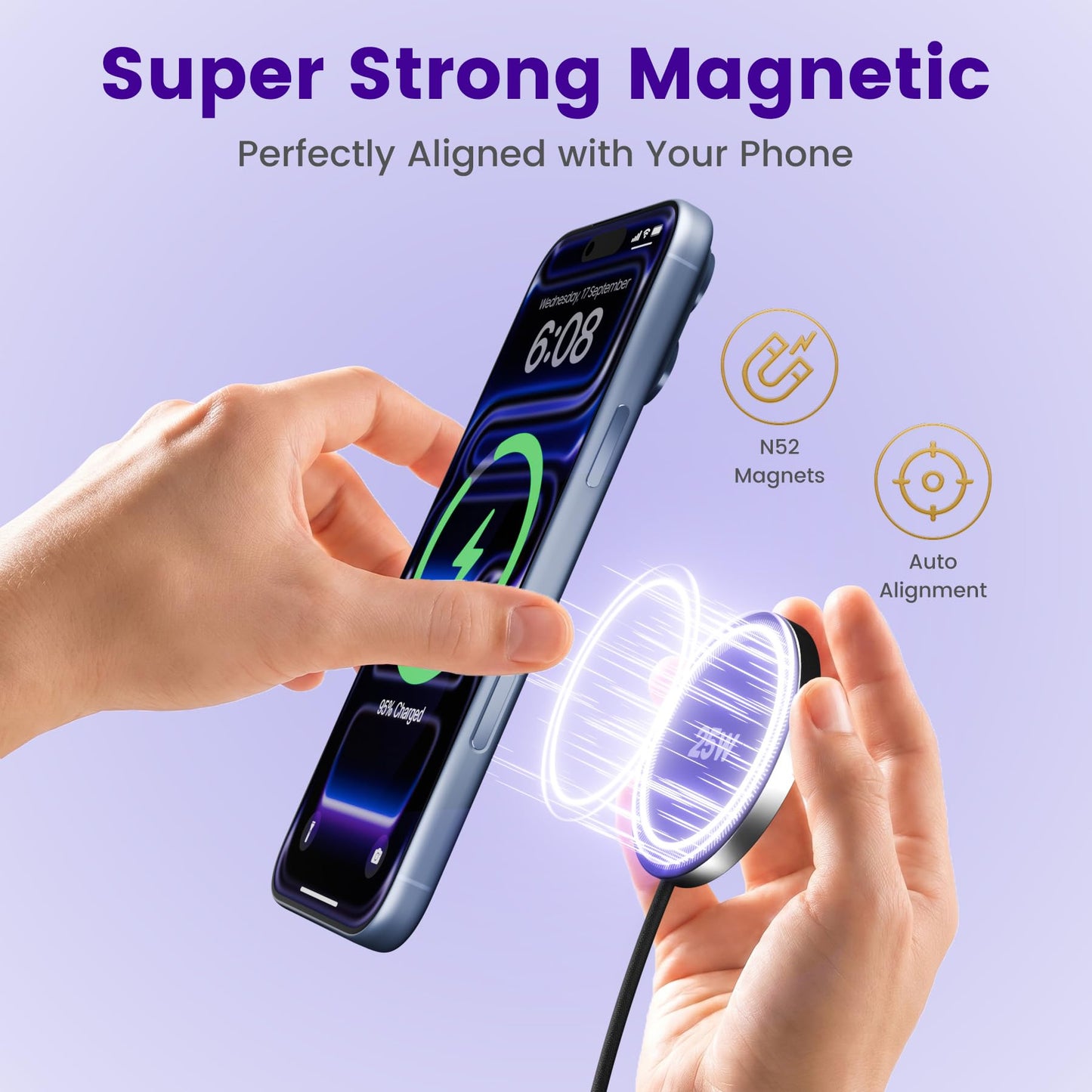 MagSafe 25W Wireless Charger for Apple Magnetic Fast Charging Pad