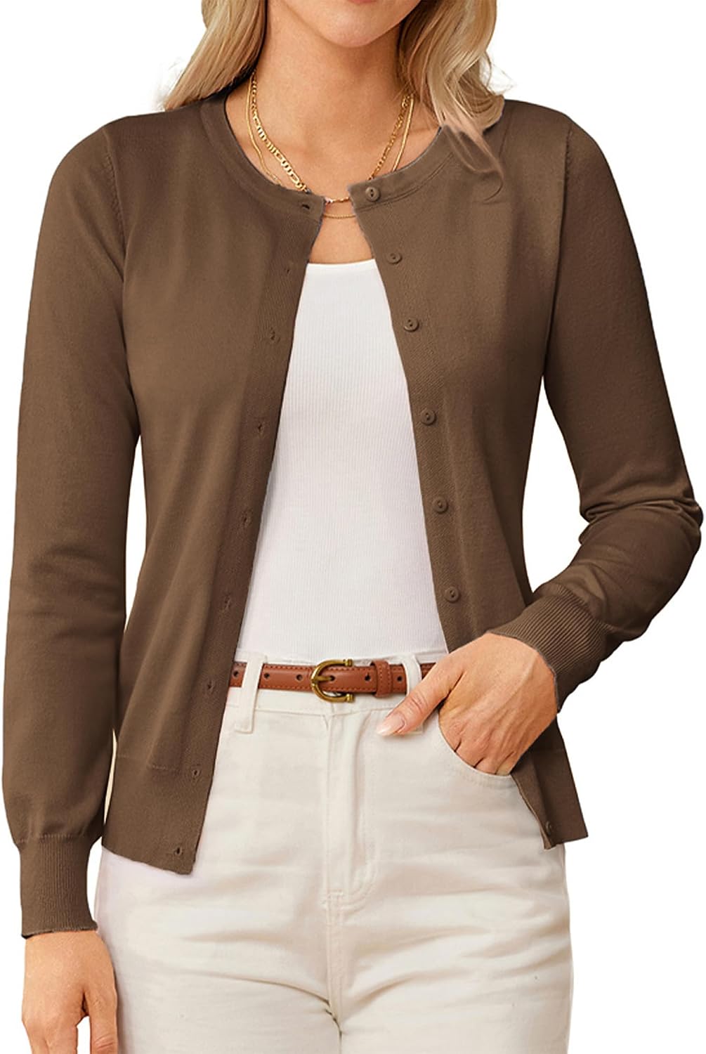 GRACE KARIN Knit Cardigan Sweaters for Women Lightweight Fall Outfits 2026