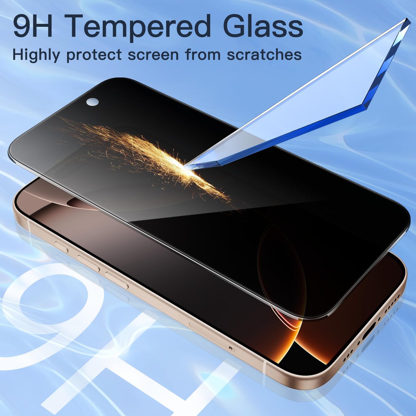 JETech Privacy Screen Protector for iPhone 17 Pro Max, 2-Pack