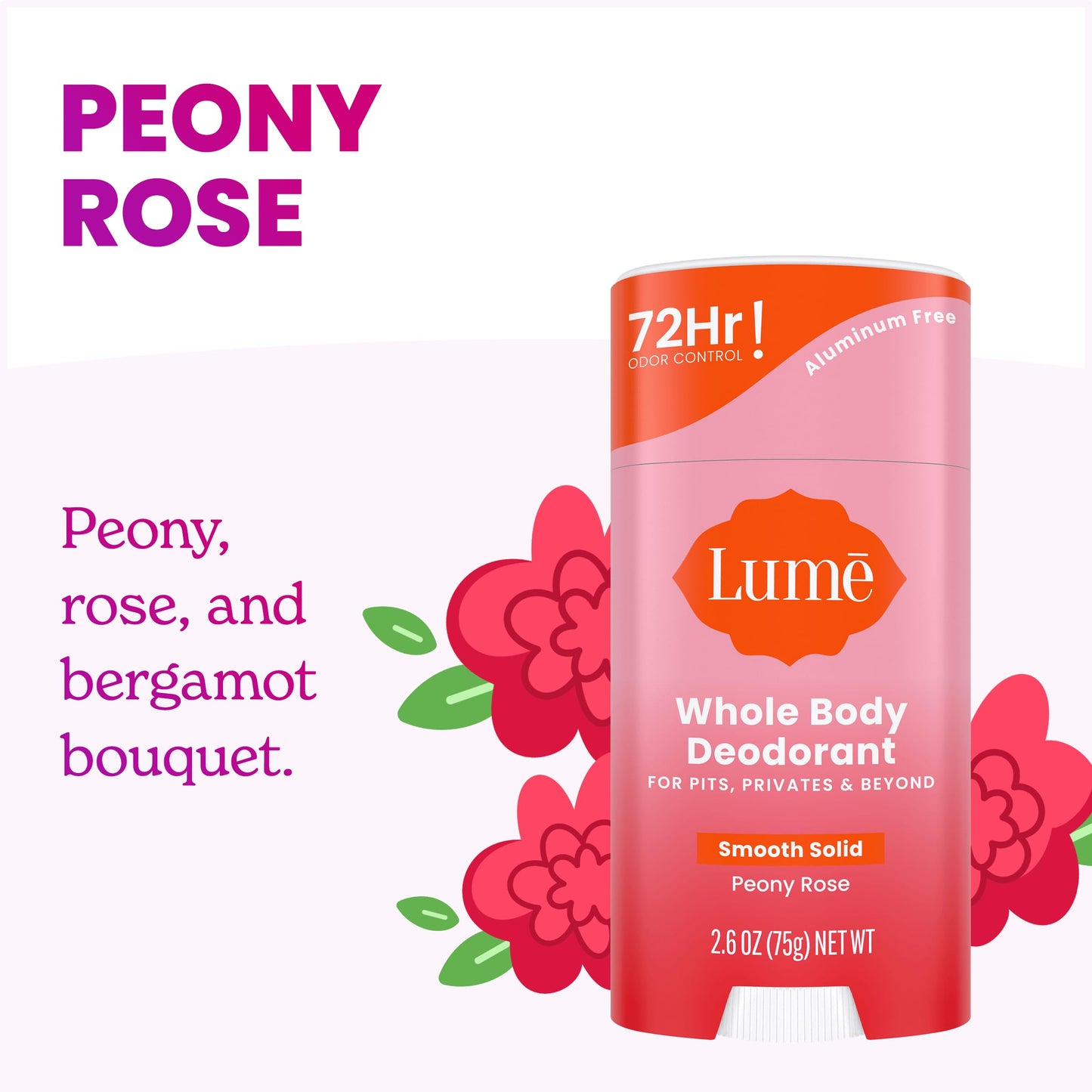 Lume Whole Body Deodorant - Solid Stick - 2.6 oz, 2 pk (Soft Powder)