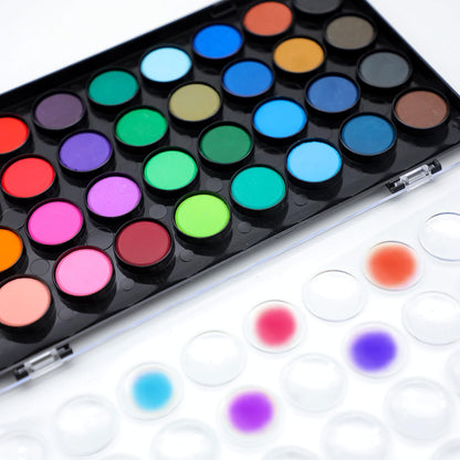Artecho 48 Colors Watercolor Paint Set, 3 Brushes