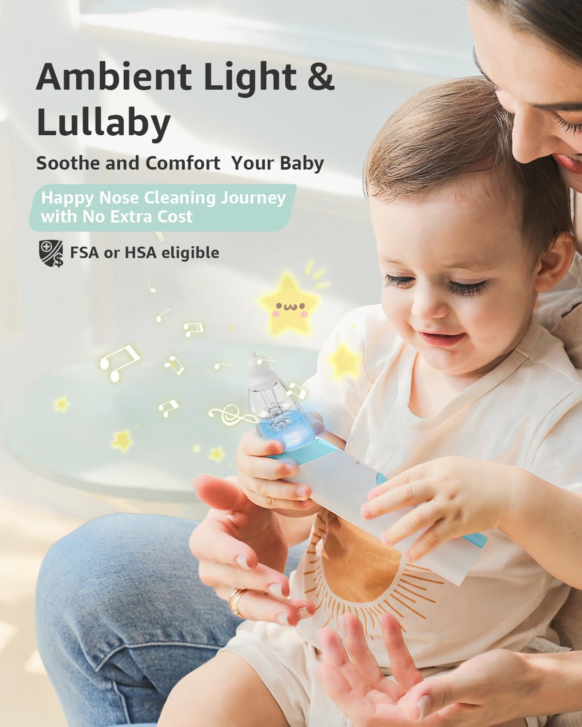 GROWNSY Nasal Aspirator for Baby, Electric Nose Sucker, Powerful Suction