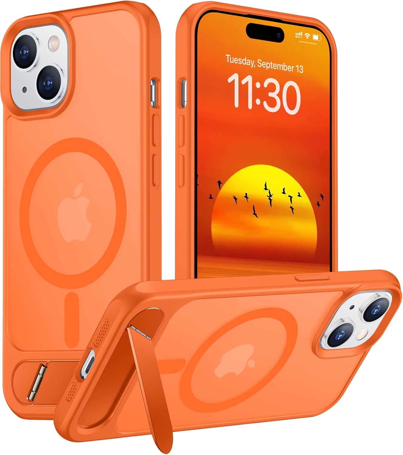 Magnetic Compatible with iPhone 14 Pro Max Case, [Built-in Invisible Kickstand][Compatible with MagSafe] [Military Grade Shockproof] Slim Translucent Matte Phone Case for iPhone 14 Pro Max 6.7"