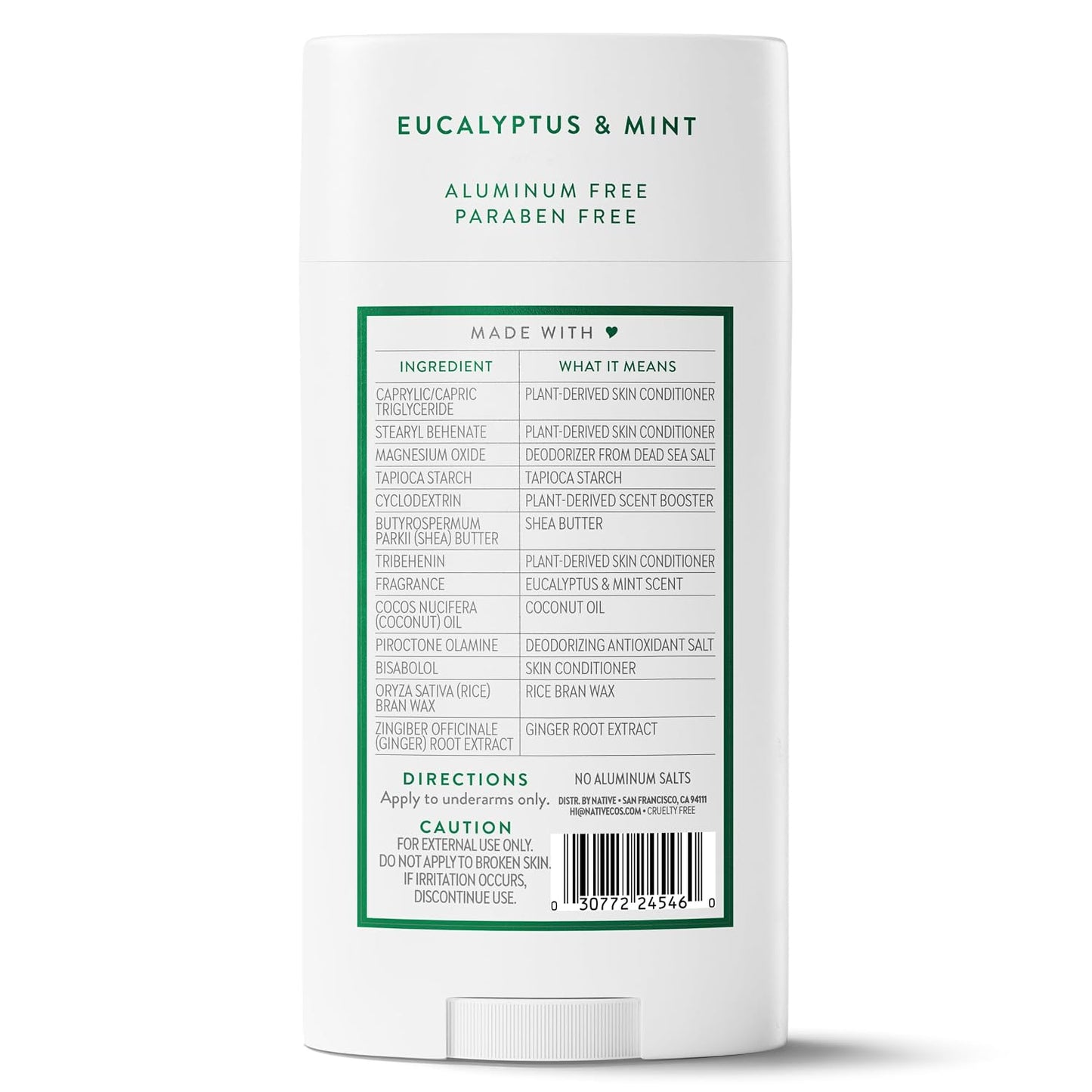 Native Aluminum Free Deodorant, Ocean & Timber, Large Size Stick, 72 Hour Odor Control, for Women & Men, Contains Naturally Derived Ingredients, 3.1 oz
