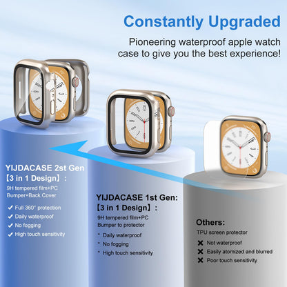 YIJDACASE 3 in 1 Waterproof Case for 40mm Apple Watch SE 3/2/1 Series 6/5/4