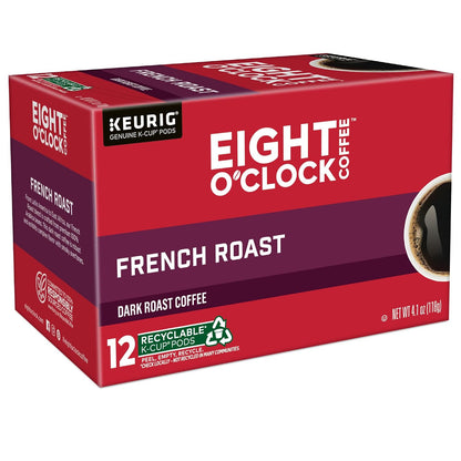 Eight O'Clock Coffee Hazelnut, Single-Serve Keurig K-Cup Pods, Flavored Medium Roast Coffee Pods, 96 Count