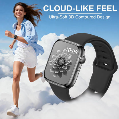 10 Pack Silicone Sport Bands Compatible with Apple Watch Band Women Men
