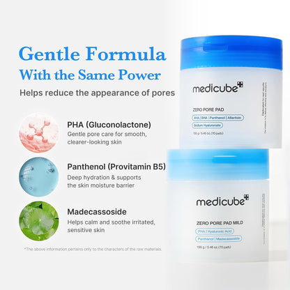 medicube Toner Pads Zero Pore Pad 2.0 for Exfoliation and Pore Care