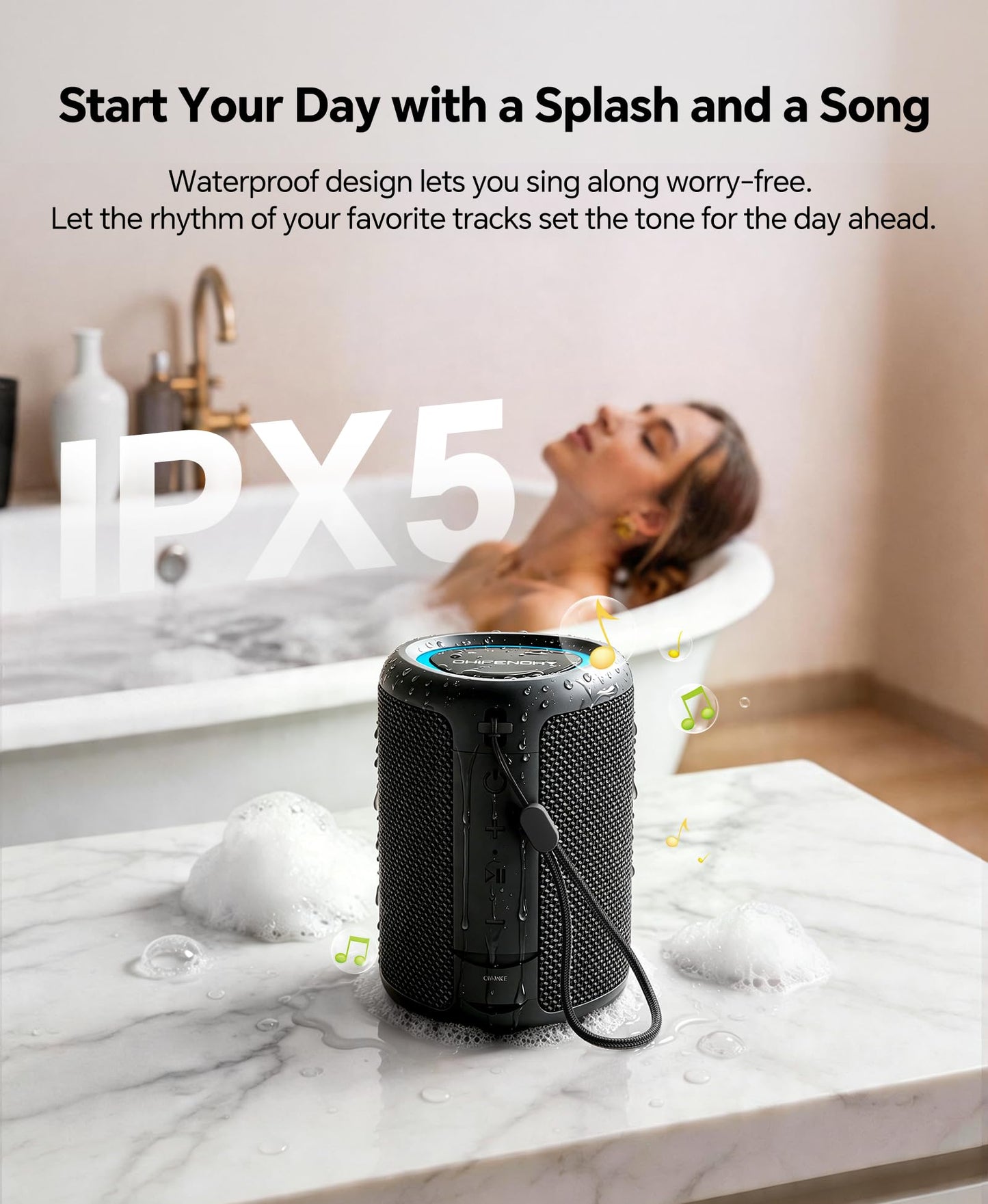Portable Bluetooth Speaker Beach Essentials: IPX5 Waterproof for Outdoor