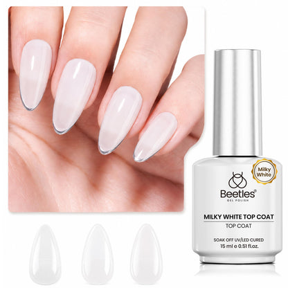 Beetles 2 Pcs 15ml No Wipe Gel Top Coat and Base Coat Set