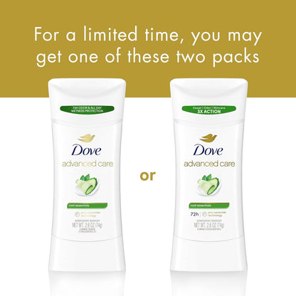 Dove Advanced Care Antiperspirant Stick Cool Essentials 2.6 oz 2PK