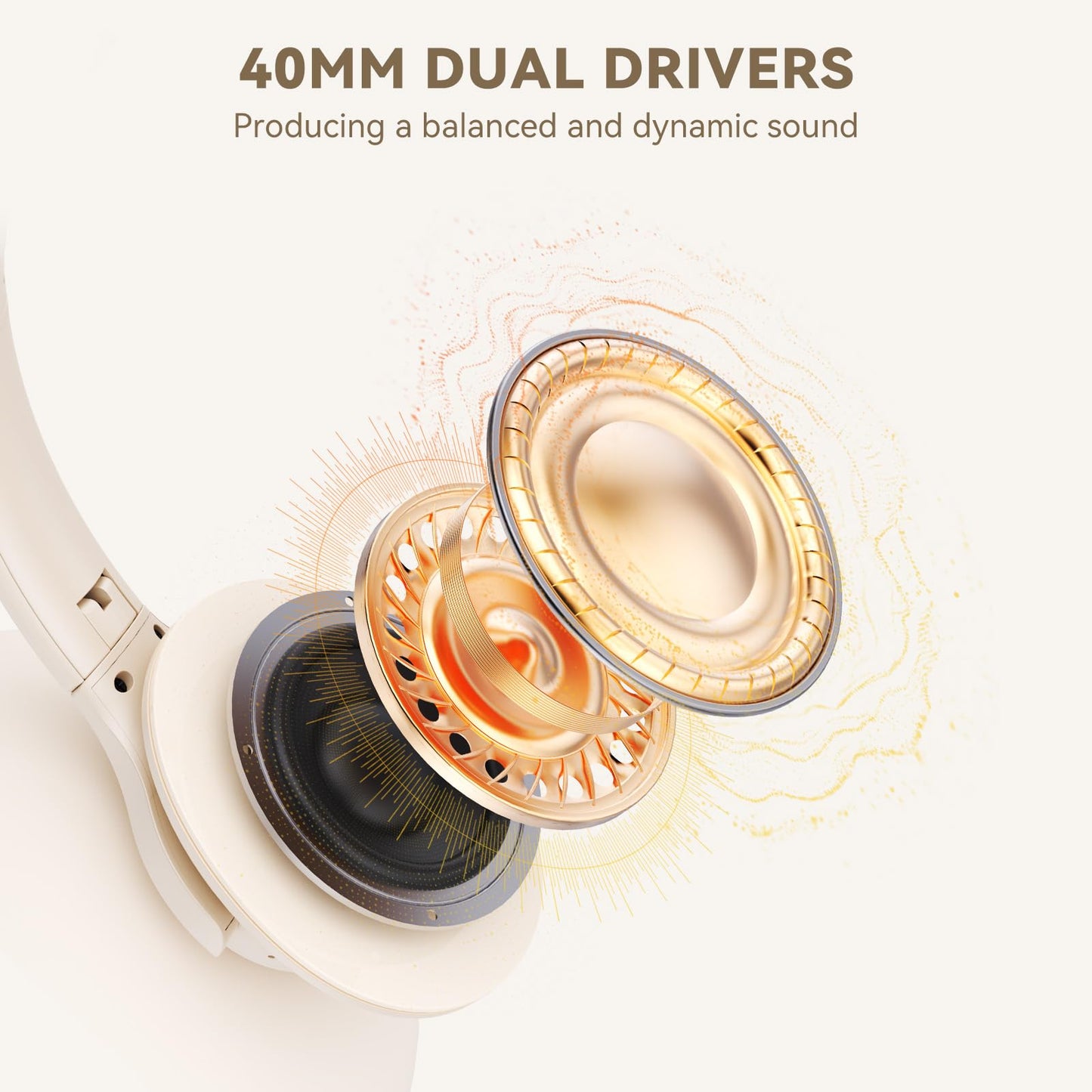 KVIDIO Bluetooth Headphones Wireless Over Ear Headsets 65H Playtime