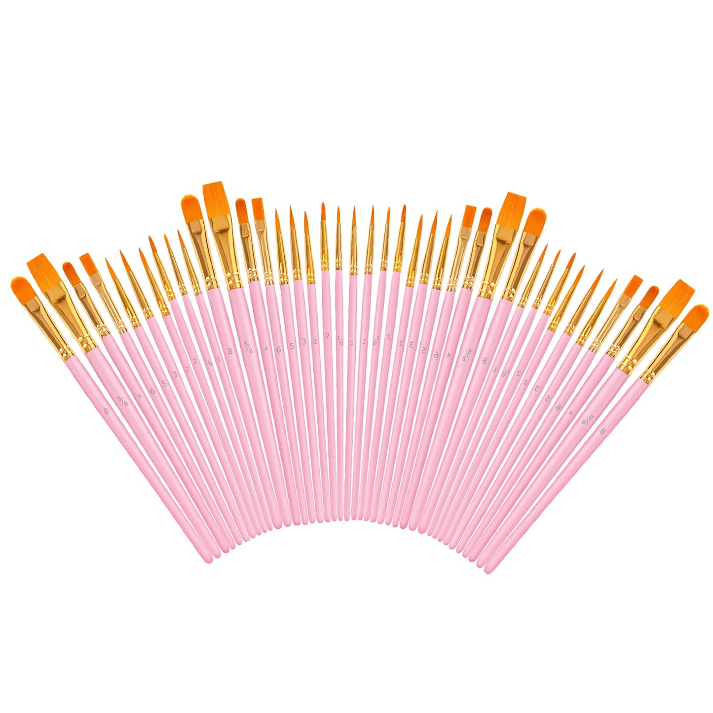 Soucolor Acrylic Paint Brushes Set, 20 Pcs Pointed Tip Artist Paintbrushes