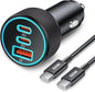 67W 3-Port Super Fast Type C Car Charger USB C for Samsung S26 S25 S24 S23