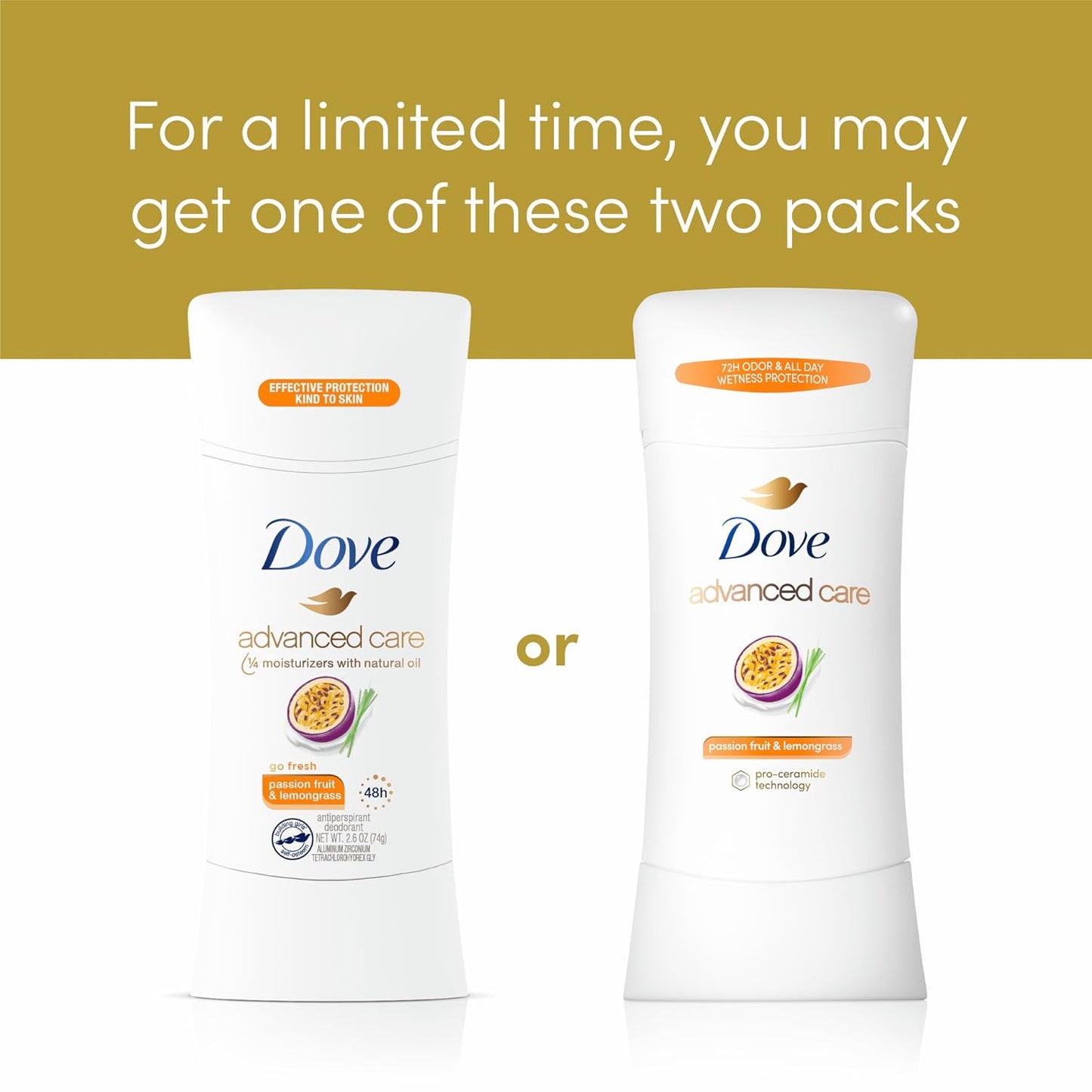 Dove Advanced Care Antiperspirant Stick Cool Essentials 2.6 oz 2PK