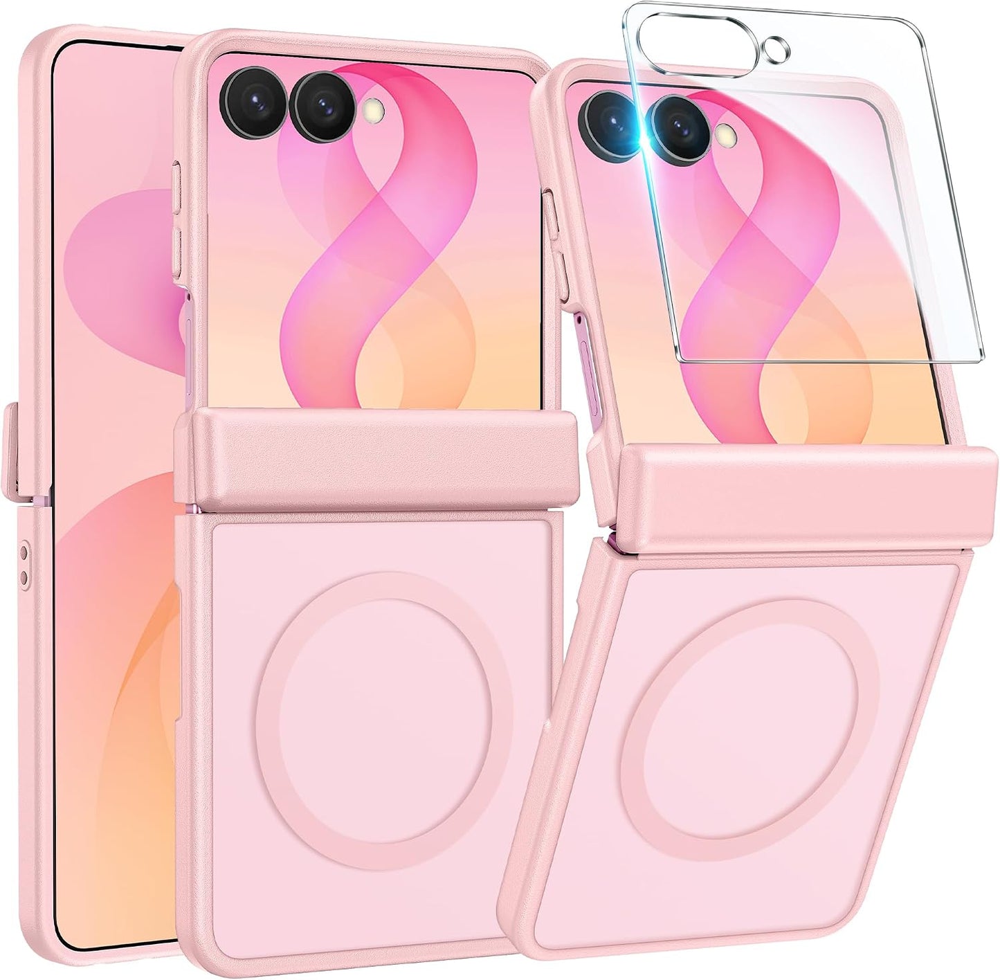 FNTCASE for iPhone 17 Pro Case Clear Magnetic with Screen Protector