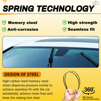 AUTOBOO 26" and 16" Windshield Wipers Blades (Pack Of 2)