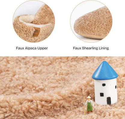 EverFoams Women's Fuzzy Slippers Warm Cozy Memory Foam Indoor House Shoes