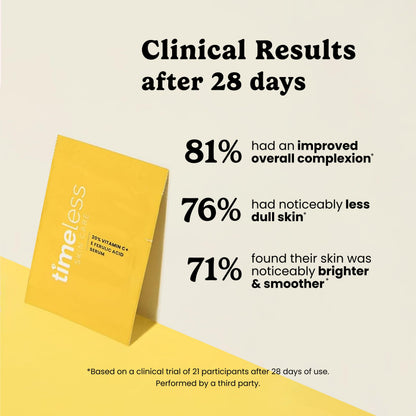 Timeless 20% Vitamin C + E Ferulic Acid Serum, Antioxidant, 4 fl oz