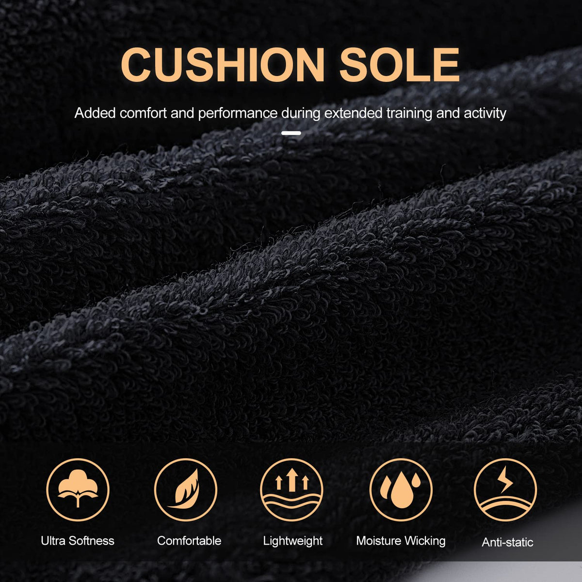 CS CELERSPORT 6 Pairs Ankle Athletic Running Socks Low Cut Sports Tab Socks for Men and Women