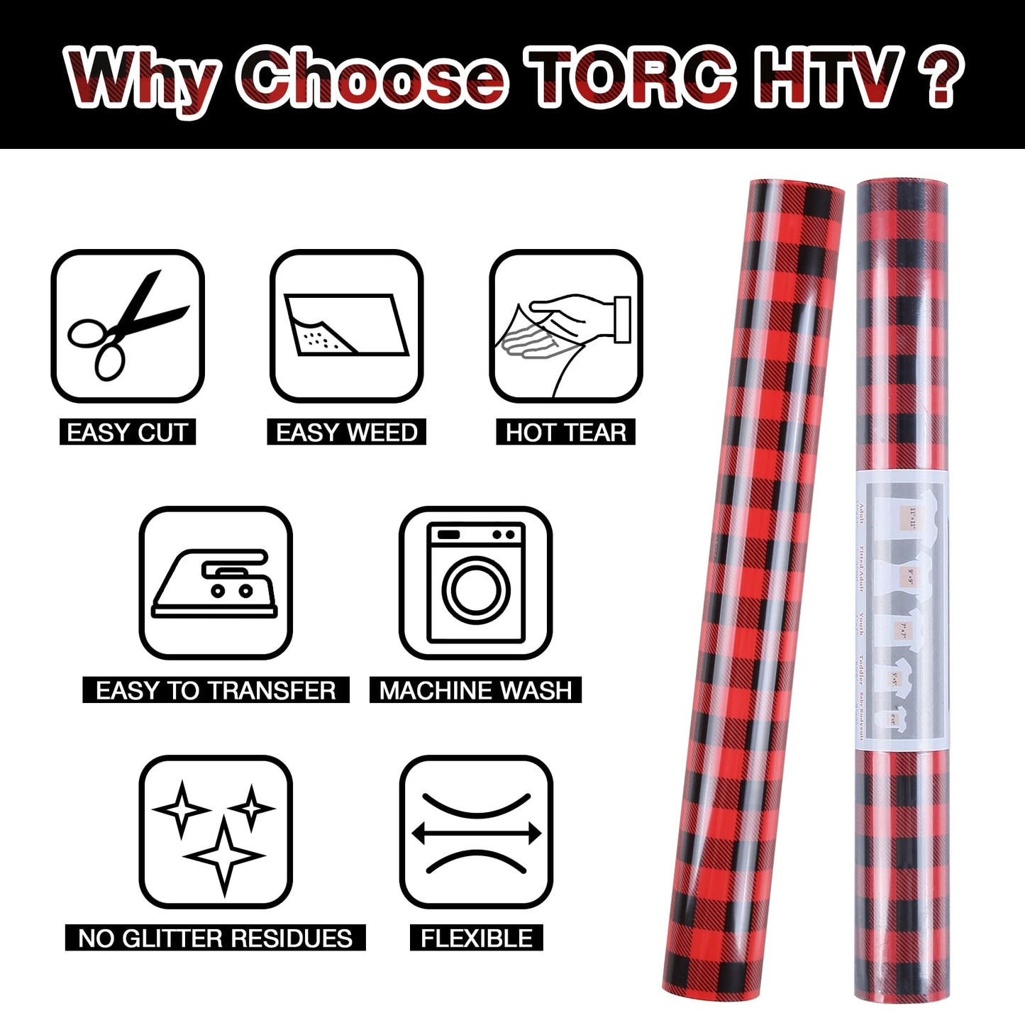 TORC Blush Glitter HTV Heat Transfer Vinyl Roll 12 inch x 5 ft Iron on Vinyl for T Shirts Crafts