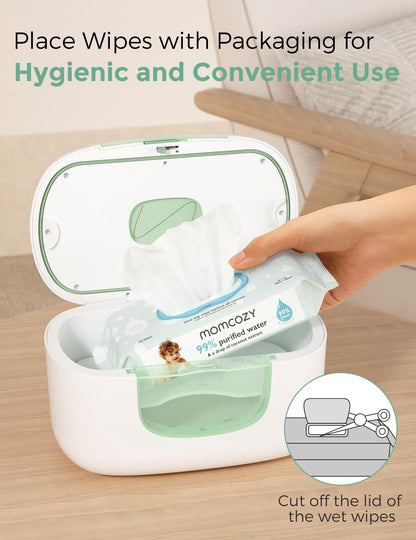 Momcozy Baby Wipe Warmer, Innovative Spring Design,Large Capacity Dispenser