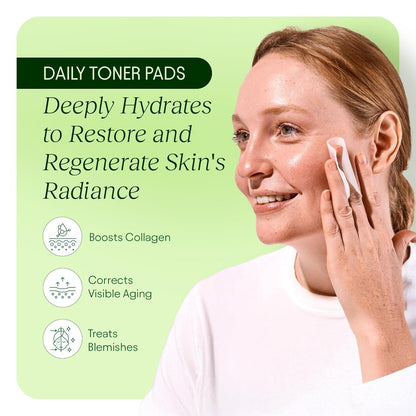 JIYU Toning Polish Pads - Korean Skincare for Dark Spots, Wrinkles & Dull Skin - Hydrating Facial Treatment with Snail Mucin, Niacinamide, Peptides & Centella - 2-Pack, 200 Pads