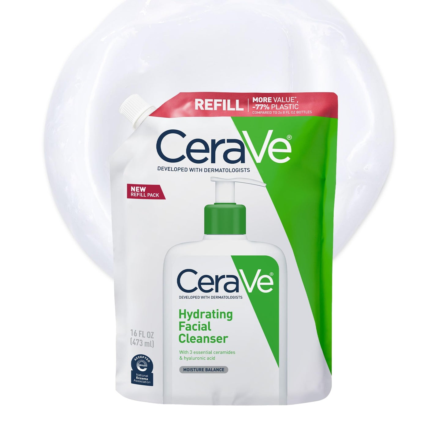 CeraVe Hydrating Cleanser with Hyaluronic Acid, Face Wash for Dry Skin,16oz